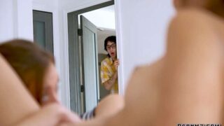 StepSiblings Hazel Heart Katie Kush Guys or Girls She Cant Choose Until She Fucks Both pornmz