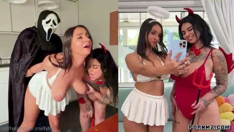 Hailey Rose Azzy Star – I Stalked And Fucked Two Girls As They Dressed For Halloween (OnlyFans)