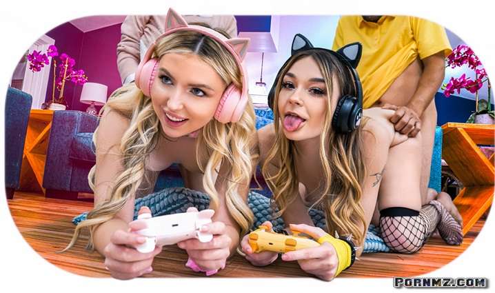 DaughterSwap Della Cate Britt Blair – No More Gaming – Bffs Share Some Daddy Dick